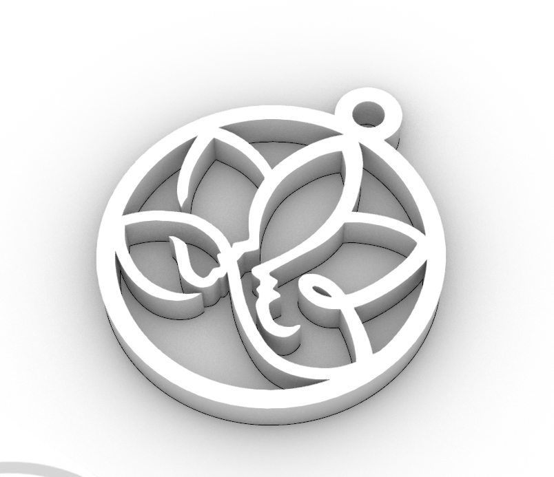 Wayist symbol charm, with tara relationship center